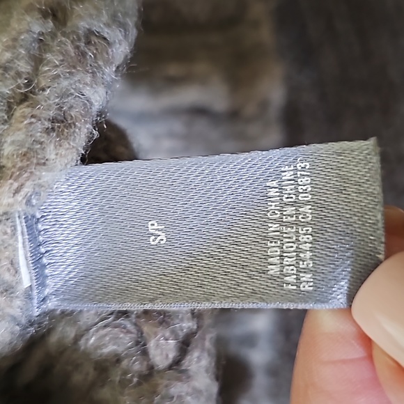 Aerie mock neck turtleneck sweater gray boxy oversized chunky knit size small - Picture 7 of 8